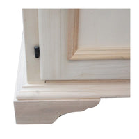 Credenza 2 porte 2 cassetti legno grezzo 90x40x94 - Mobili 2G