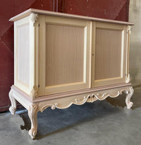 Credenza 2 porte classica barocco legno grezzo 118x56x92 - Mobili 2G