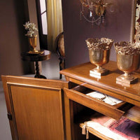 Credenza 2 porte classica intarsio legno bassano 146x49x113 - Mobili 2G