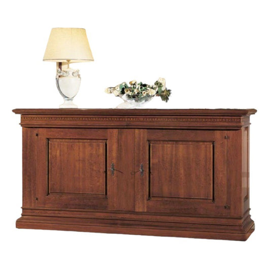 Credenza 2 porte classica legno tinta noce 215x56x115 - Mobili 2G
