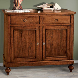 Credenza 2 porte in legno noce arte povera 112x49x98 (1100) - Mobili 2G