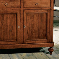 Credenza 2 porte in legno noce arte povera 112x49x98 (1100) - Mobili 2G