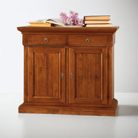 Credenza 2 porte in legno noce arte povera 135x50x111 (601) - Mobili 2G