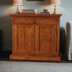 Credenza 2 porte in legno noce arte povera 135x50x111 (601) - Mobili 2G