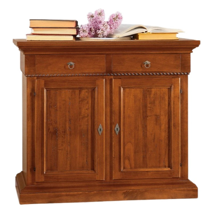 Credenza 2 porte in legno noce arte povera 135x50x111 (601) - Mobili 2G