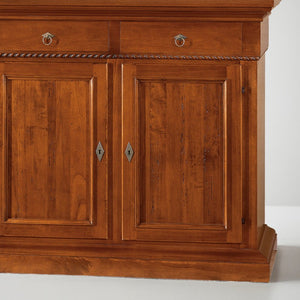 Credenza 2 porte in legno noce arte povera 135x50x111 (601) - Mobili 2G