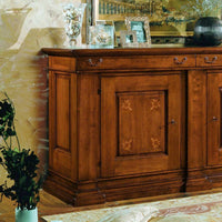 Credenza 2 porte intarsi classica legno bassano 215x55x115