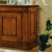 Credenza 2 porte intarsi classica legno bassano 215x55x115