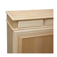 Credenza 2 porte scorrevoli 4 cassetti legno grezzo 180x48x100 - Mobili 2G