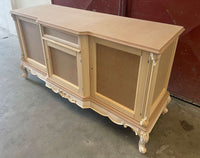 Credenza 3 porte 1 cassetto classica barocco legno grezzo 174x60x92 - Mobili 2G