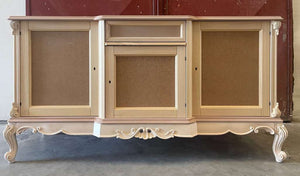 Credenza 3 porte 1 cassetto classica barocco legno grezzo 174x60x92 - Mobili 2G