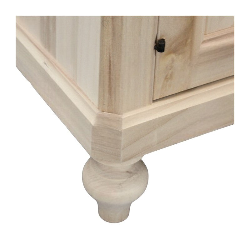 Credenza 4 porte 4 cassetti legno grezzo 198x50x107 - Mobili 2G