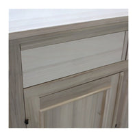 Credenza 4 porte 4 cassetti legno grezzo 198x50x107 - Mobili 2G