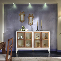 Credenza 4 porte inglesina legno shabby 160x39x104 - Mobili 2G