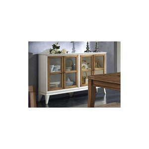 Credenza 4 porte inglesina legno shabby 160x39x104 - Mobili 2G