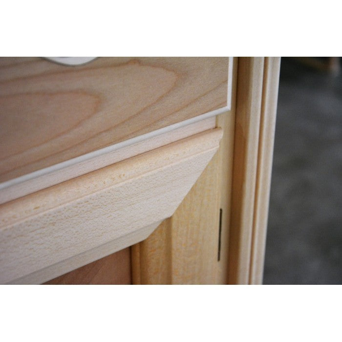 Credenza classica 2 porte 2 cassetti legno grezzo  l.111 p.44 h.91 - Mobili 2G