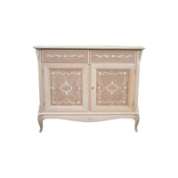 Credenza classica 2 porte 2 cassetti legno grezzo  l.111 p.44 h.91 - Mobili 2G