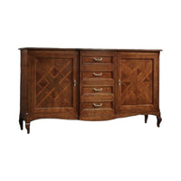 Credenza classica 2 porte 4 cassetti legno bassano 200x52x113 - Mobili 2G