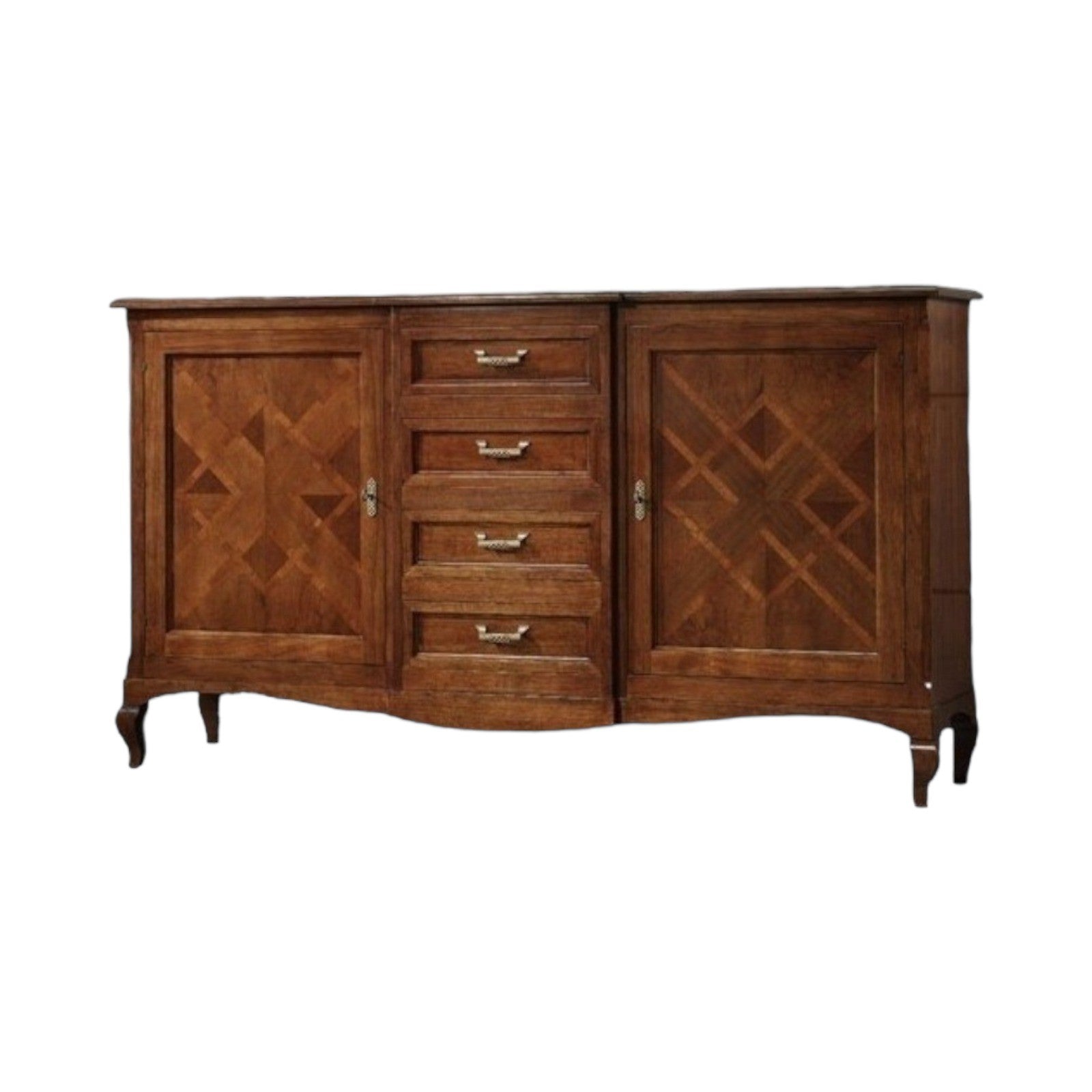 Credenza classica 2 porte 4 cassetti legno bassano 200x52x113 - Mobili 2G