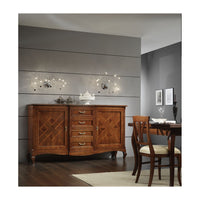 Credenza classica 2 porte 4 cassetti legno bassano 200x52x113 - Mobili 2G