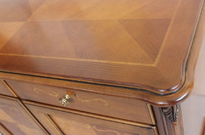 Credenza classica in legno 2 porte 2 cassetti finitura bassano l.111 p.44 h.91 - Mobili 2G