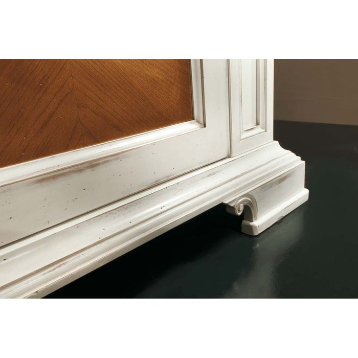 Credenza con piattaia classica legno shabby 140x48x205