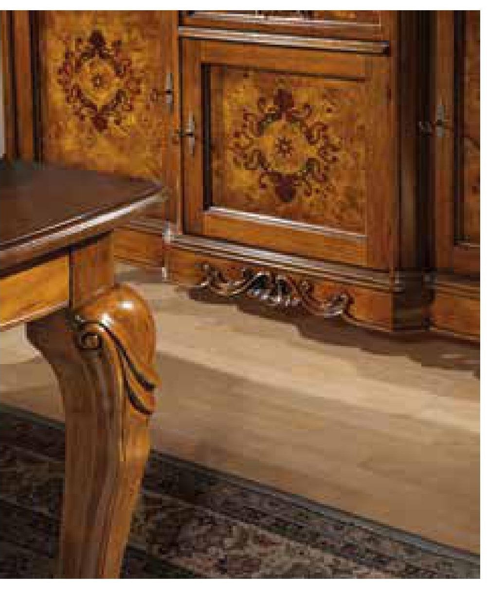 Madia credenza in legno di radica 3 porte impero bassano l.179 p.61 h.92