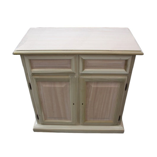 Credenza madia classica 2 porte 2 cassetti legno grezzo 82x41x84 (205) - Mobili 2G