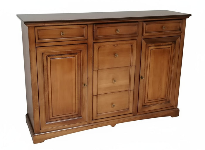Credenza madia legno 2 porte 6 cassetti bassano 170x46x116 - Mobili 2G
