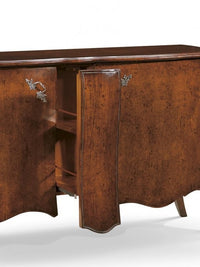 Credenza sagomata 2 porte 1 cassetto estraibile legno grezzo 165x52x88 - Mobili 2G