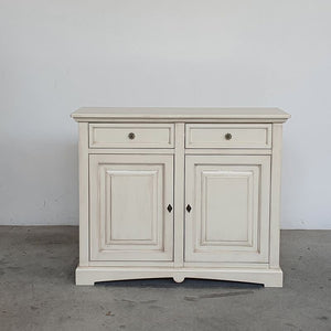 Credenza shabby 2 ante legno avorio anticato 117x46x96 - Mobili 2G