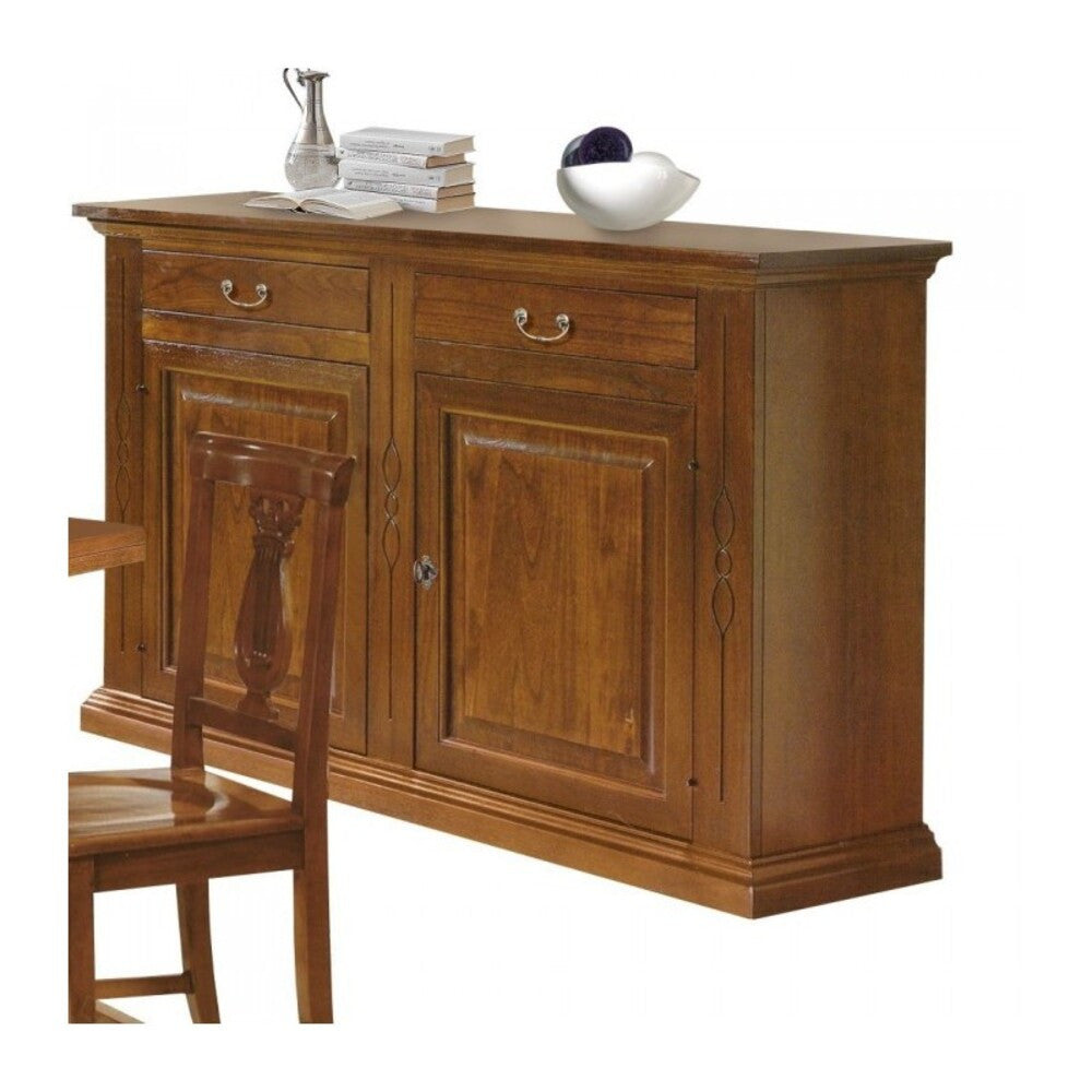 Credenzone classico legno 2 porte finitura bassano 177x48x110h (596) - Mobili 2G