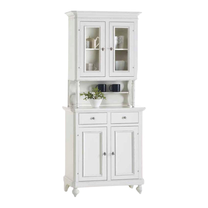 Cristalliera 2 ante napoletana arte povera in legno bianco 82x43x205 - Mobili 2G