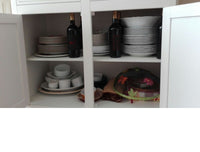 Cristalliera 2 porte in legno arte povera bianco sporco 106x42x203 - Mobili 2G