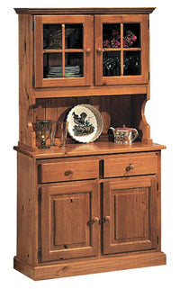 Cristalliera 2 porte in pino massello country l.102 p.43 h.195