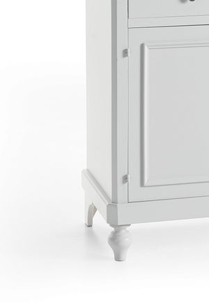 Cristalliera 3 ante arte povera napoletana bianco sporco l.160 p.50/41 h.221 - Mobili 2G