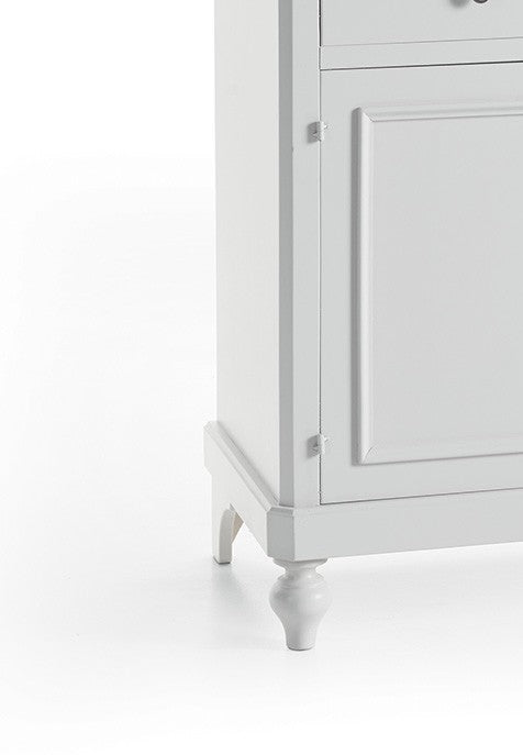 Cristalliera 3 ante arte povera napoletana bianco sporco l.160 p.50/41 h.221 - Mobili 2G