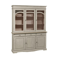 Cristalliera 3 ante laccato pennellato tortora 156x42x205