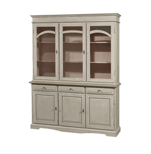 Cristalliera 3 ante laccato pennellato tortora 156x42x205