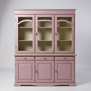 Cristalliera 3 ante legno pennellato lavanda 156x42x205 - Mobili 2G