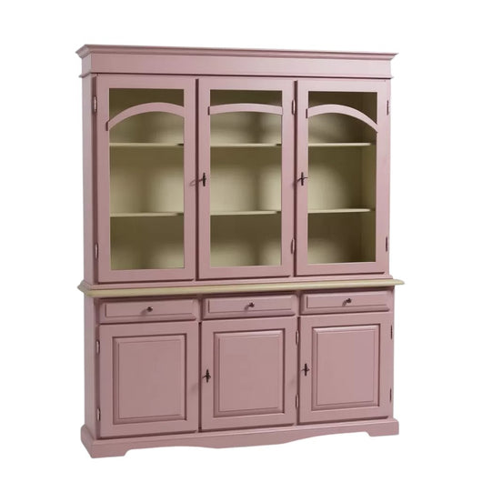 Cristalliera 3 ante legno pennellato lavanda 156x42x205 - Mobili 2G