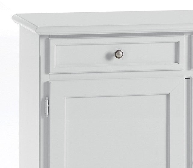 Cristalliera 3 porte in legno arte povera bianco sporco 155x42x203 - Mobili 2G