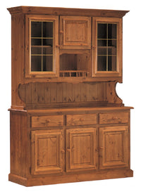 Cristalliera 3 porte in pino massello country l.147 p.43 h.204