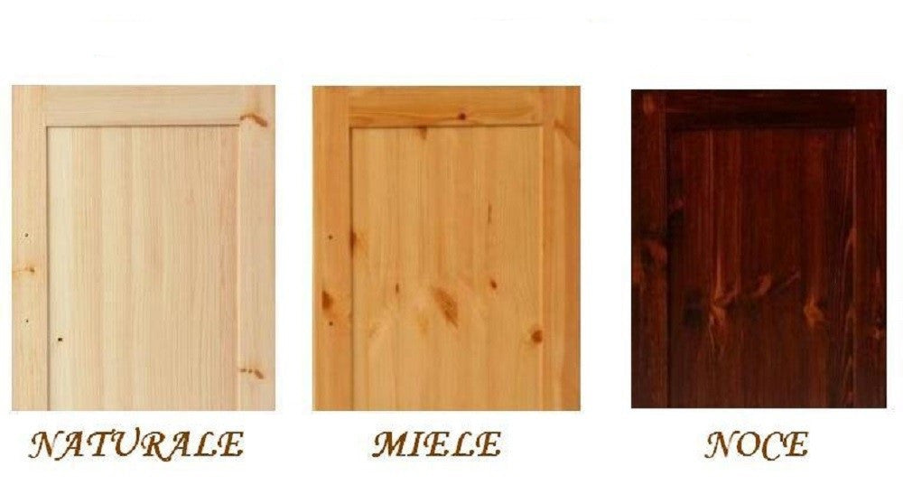 Cristalliera 3 porte in pino massello country l.147 p.43 h.204