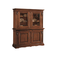 Cristalliera 4 porte tinta noce in legno l.213 p.54 h.226