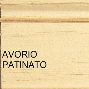 Cristalliera arte povera 3 porte legno bicolore 150x43x208