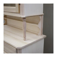 Cristalliera classica in legno 2 ante cappello sagomato grezzo l.114 p.49 h.215 (2139+2140) - Mobili 2G