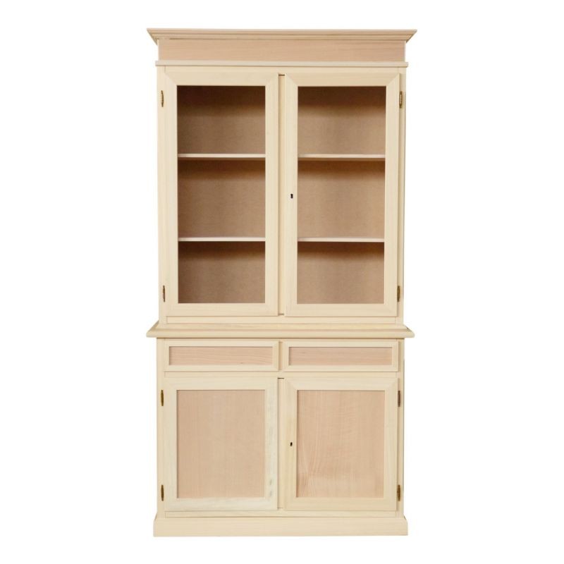 Cristalliera in legno 2 ante arte povera l.105 p.42 h.205 - Mobili 2G