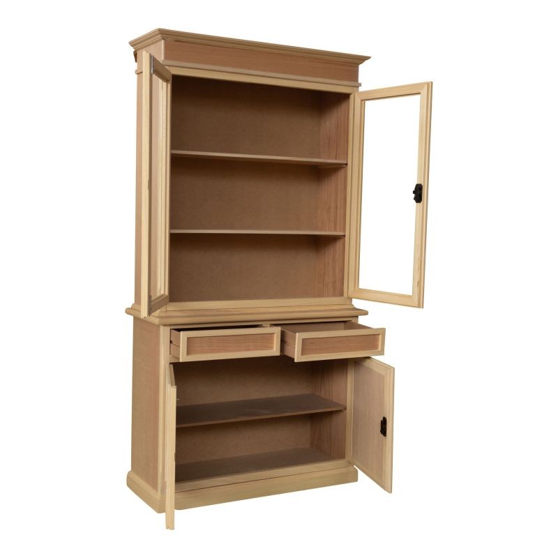 Cristalliera in legno 2 ante arte povera l.105 p.42 h.205 - Mobili 2G