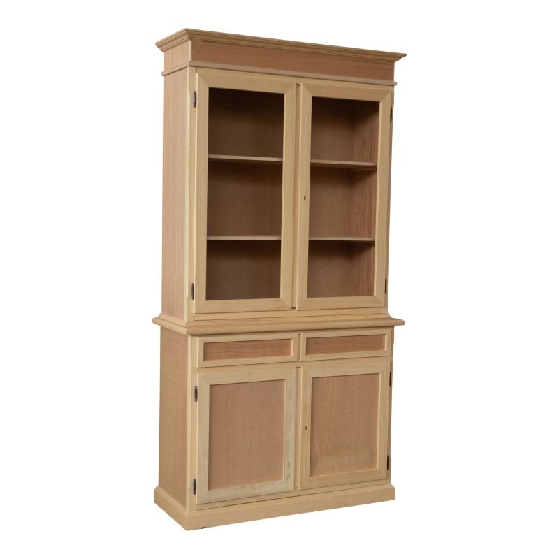 Cristalliera in legno 2 ante arte povera l.105 p.42 h.205 - Mobili 2G